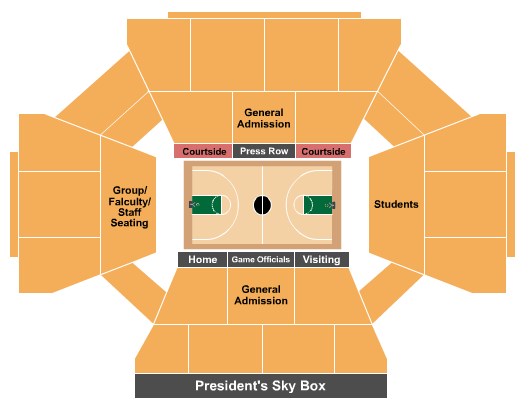 Jones Convocation Center Basketball 2020 Seating Chart