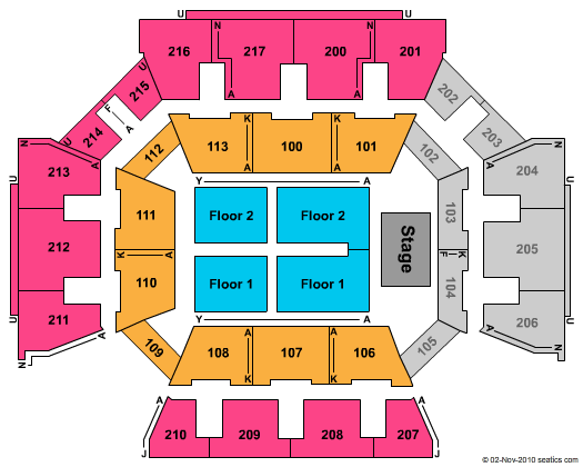 Jones Convocation Center End Stage Seating Chart