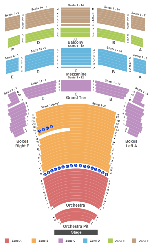 Jones Hall For The Performing Arts Seating Houston