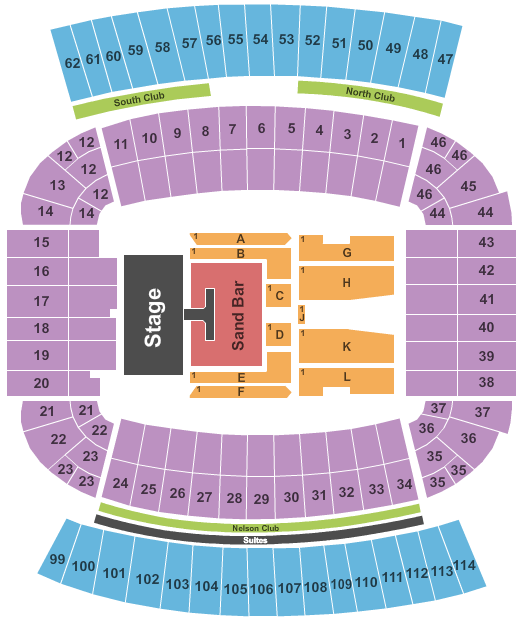 Jordan-Hare Stadium Kenny Chesney Seating Chart