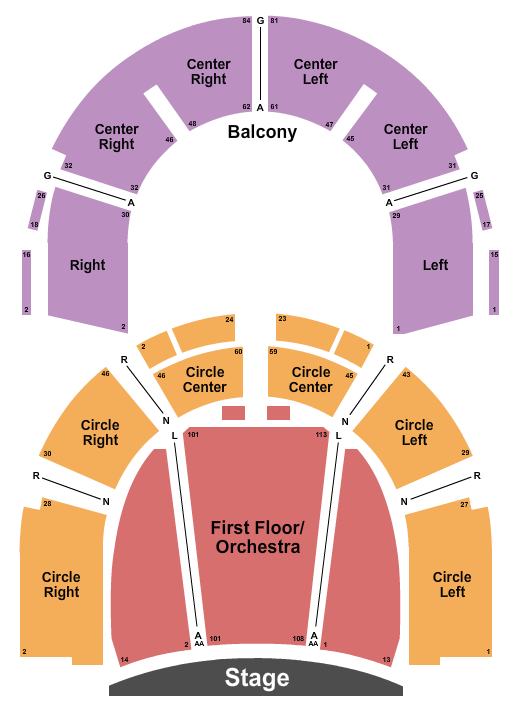 Jordan Hall - MA Endstage Seating Chart