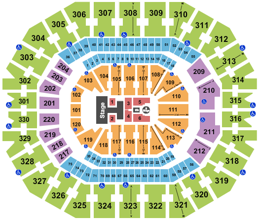 KFC Yum! Center Seating Chart