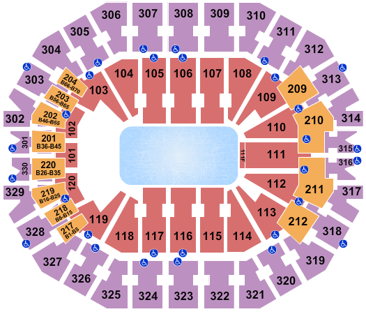 KFC Yum! Center Disney On Ice 2 Seating Chart