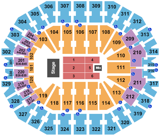 KFC Yum! Center Eagles 2 Seating Chart