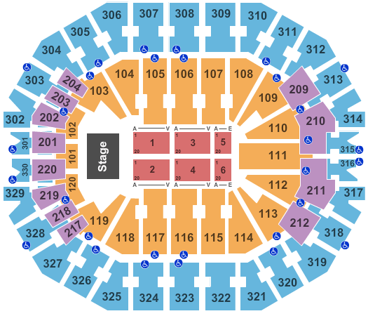 KFC Yum! Center Endstage 2 Seating Chart