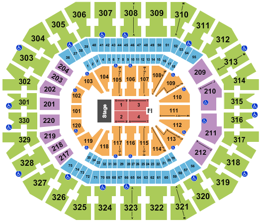 Yum Arena Seating Chart