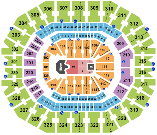 KFC Yum! Center Ghost Seating Chart