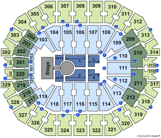 Ford center seating chart for luke bryan #6