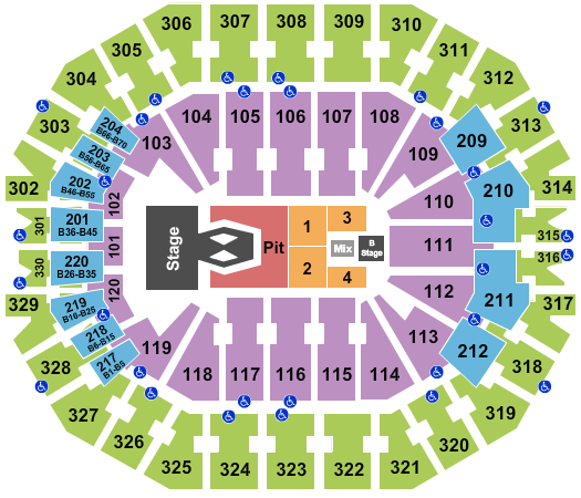 KFC Yum! Center Morgan Wallen Seating Chart