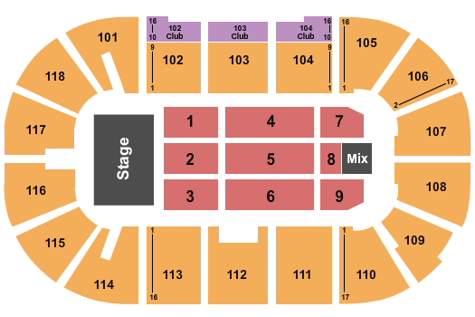 Leon's Centre Seating Chart