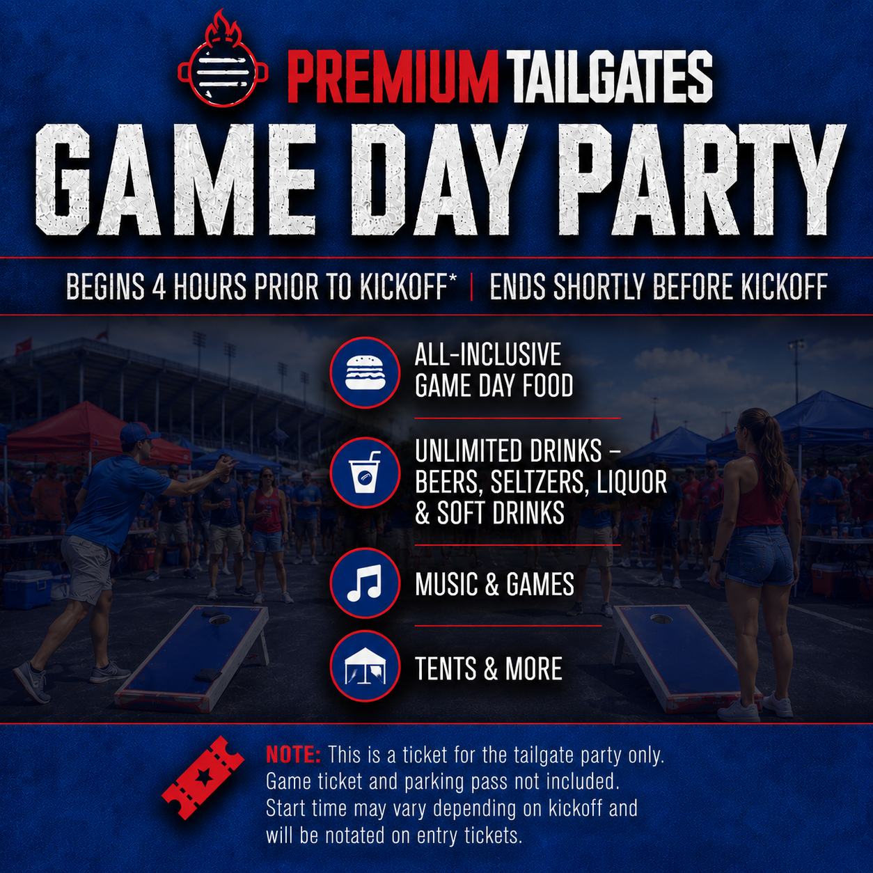 Premium Tailgate Party: Kansas Jayhawks vs. Baylor Bears