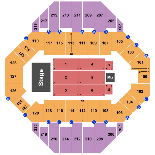 Landon Arena At Stormont Vail Events Center Boston - The Band Seating Chart