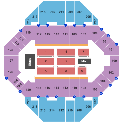 Landon Arena At Stormont Vail Events Center End Stage Seating Chart