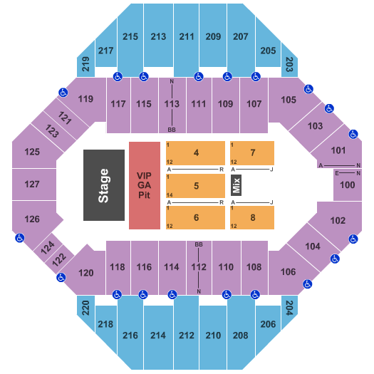 Landon Arena At Stormont Vail Events Center Korn & Breaking Benjamin Seating Chart