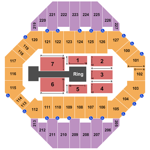 seating chart for Stormont Vail Events Center - WWE - eventticketscenter.com