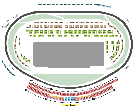 seating chart for Kansas Speedway - Race - eventticketscenter.com
