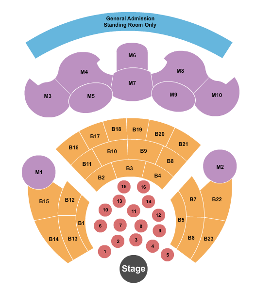 Kaos at Palms Casino Resort Endstage w/ Tables & SRO Seating Chart
