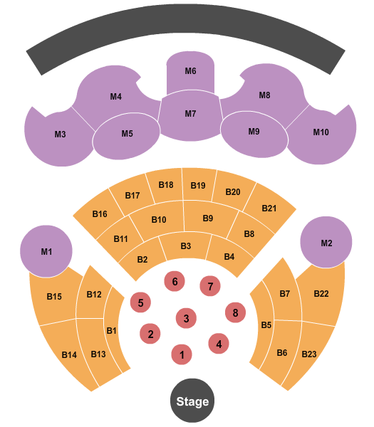 Kaos at Palms Casino Resort Endstage w/tables 2 Seating Chart