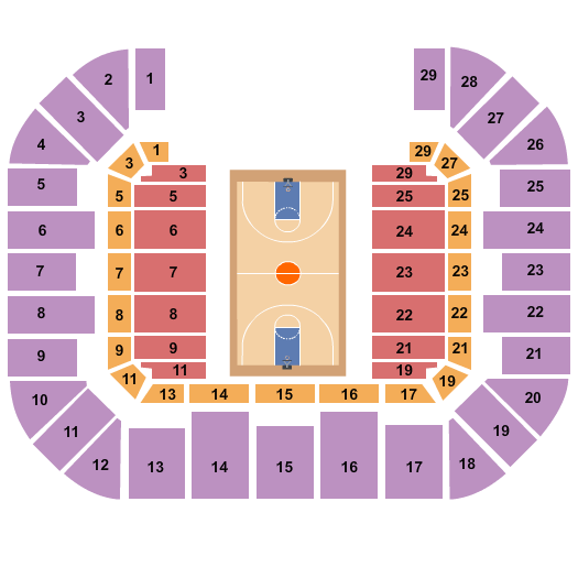 Kaplan Arena Basketball Seating Chart