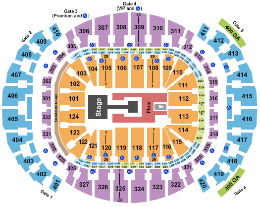 Dua Lipa Kaseya Center Seating Chart