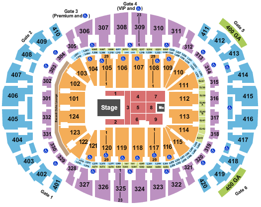 Kaseya Center Elevation Worship Seating Chart