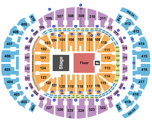 Kaseya Center Endstage GA Floor 2 Seating Chart