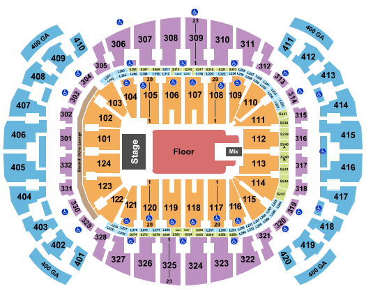 John Summit Kaseya Center Seating Chart