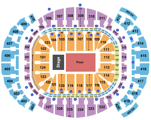 Kaseya Center Endstage GA Floor Seating Chart
