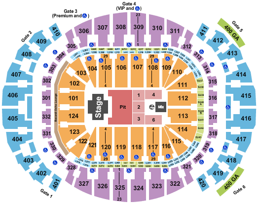Kaseya Center Lauryn Hill & The Fugees Seating Chart