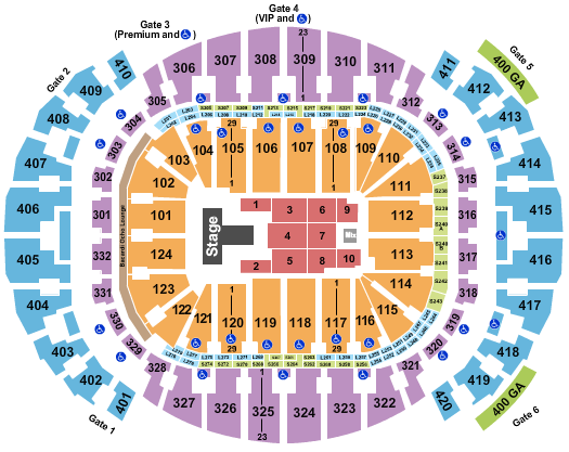 Kaseya Center Maverick City Music Seating Chart