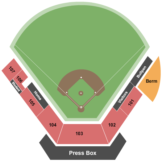 Katie Seashole Pressly Stadium Baseball Seating Chart