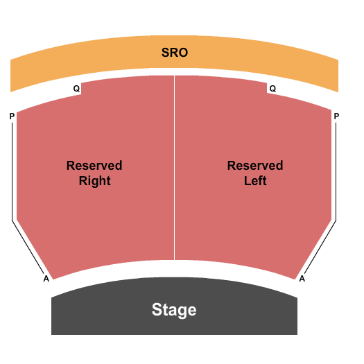 Kauai Community College Performing Arts Center Endstage with SRO Seating Chart