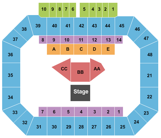 Kay Yeager Coliseum Blippi Seating Chart