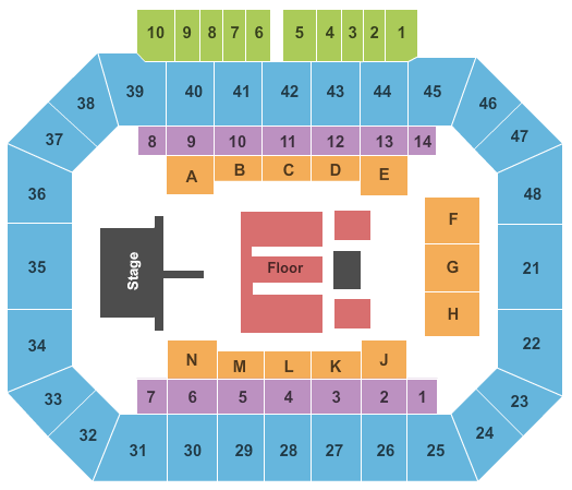 Kay Yeager Coliseum Disney Jr. Live Seating Chart