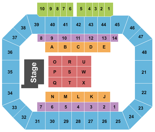 Kay Yeager Coliseum Seating Chart