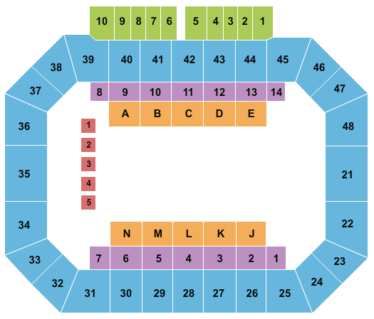 Kay Yeager Coliseum Extreme International Motorcycle Ice Racing Seating Chart