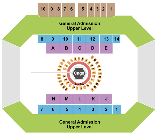 Kay Yeager Coliseum - MMA Seating Chart | Cheapo Ticketing