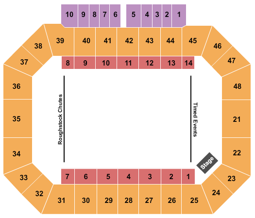 Kay Yeager Coliseum Rodeo Seating Chart