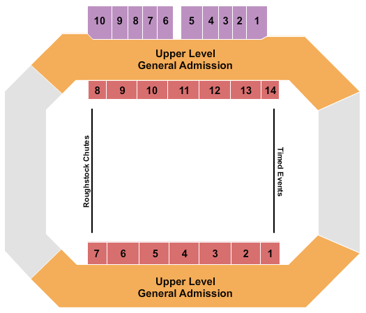 Kay Yeager Coliseum Rodeo with GA Seating Chart