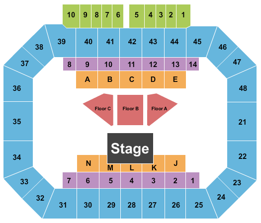 Kay Yeager Coliseum We Will Rock You Seating Chart