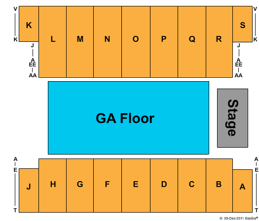 Kellogg Arena Endstage GA Seating Chart