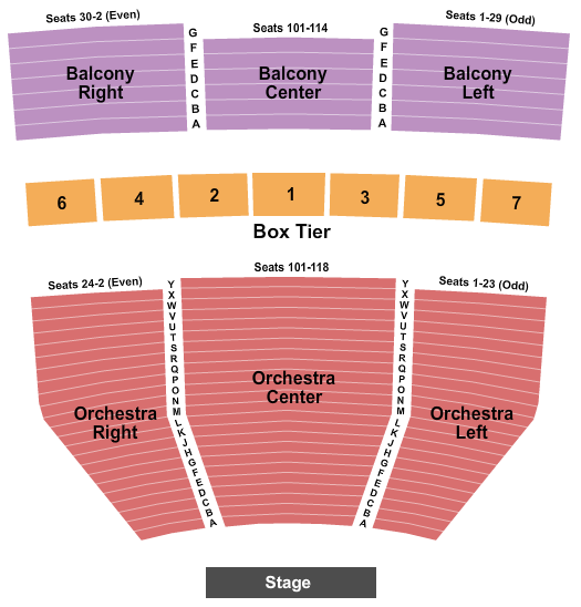 Kennedy Center Eisenhower Theater Seating Map