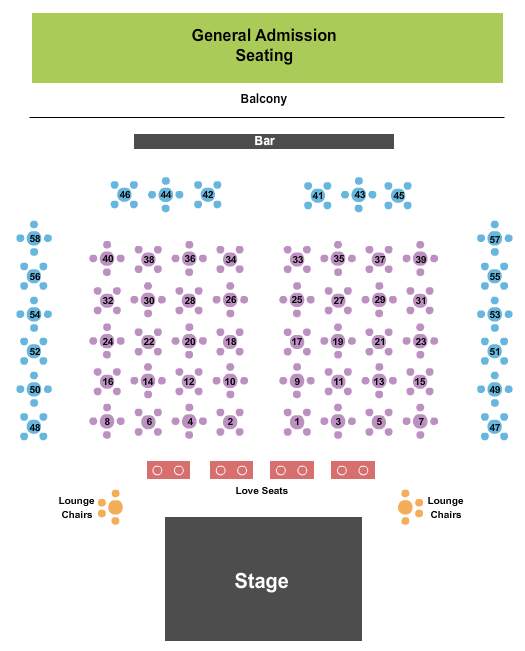 Kennedy Center Studio K Endstage Tables Seating Chart