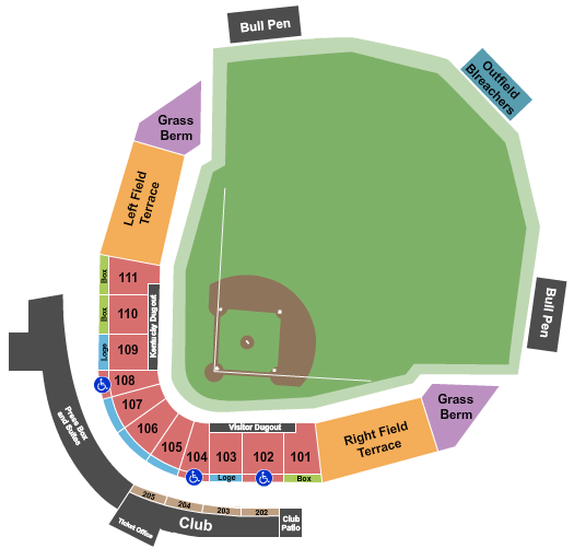 Kentucky Proud Park Baseball 2 Seating Chart