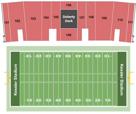 Kessler Stadium Football Seating Chart
