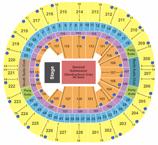 Climate Pledge Arena End Stage GA Floor Seating Chart