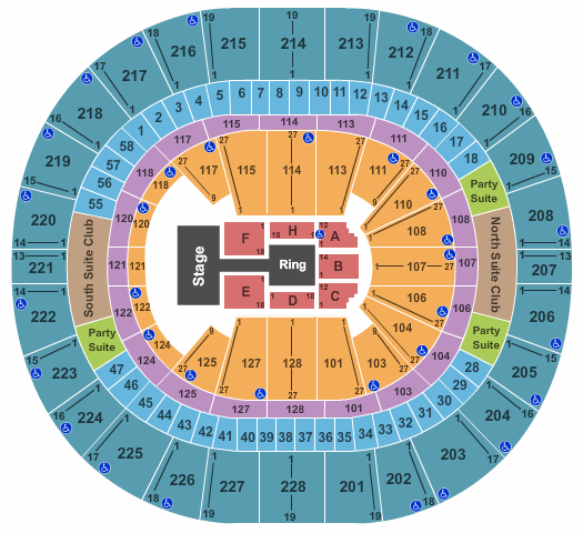Climate Pledge Arena WWE Live - non televised Seating Chart