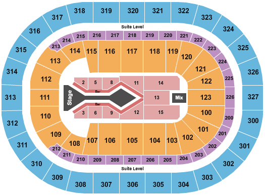 seating chart for KeyBank Center - Blake Shelton 2 - eventticketscenter.com