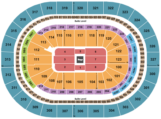 KeyBank Center Center Stage 2 Seating Chart