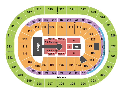KeyBank Center Chainsmokers Seating Chart